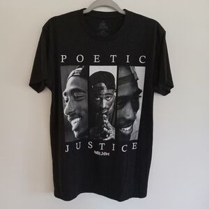 POETIC JUSTICE 2 PAC GRAPHIC T SHIRT M